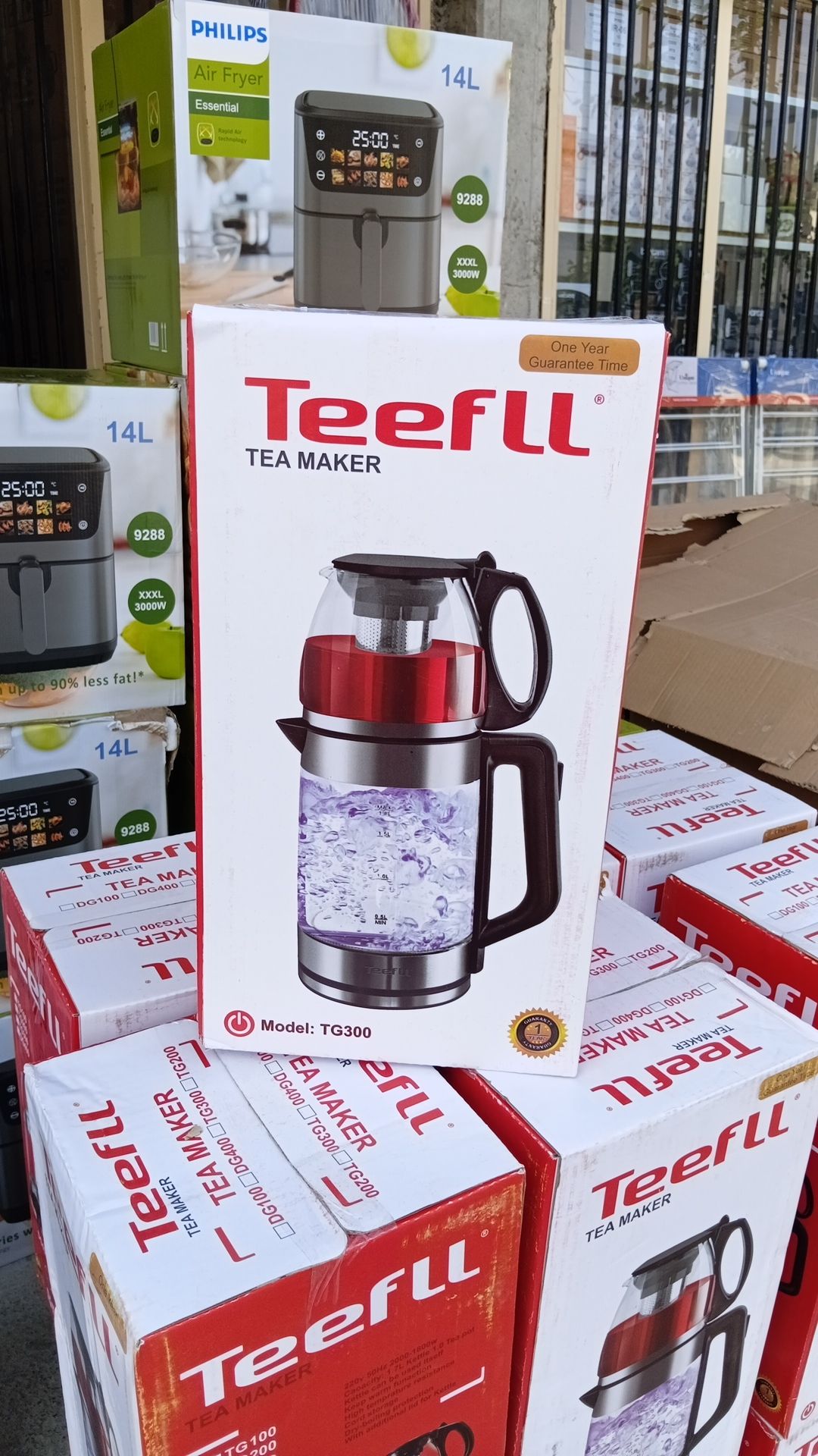 چای ساز تفال با حالت گرم نگهدارنده 1800 وات بهمراه صافی دمنوش زنجیری کیفیت عالی